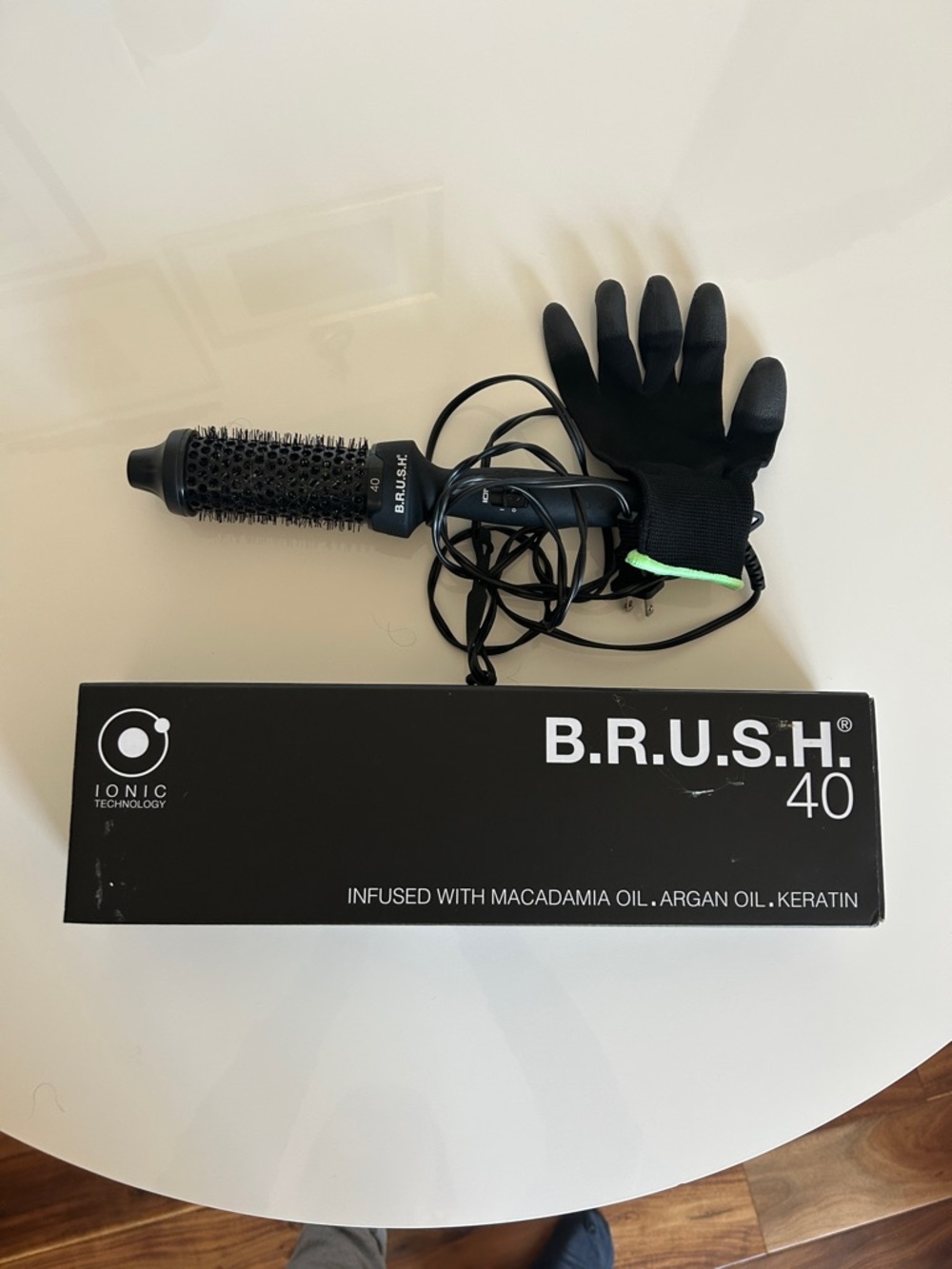B.R.U.S.H. 40 Ionic Round Brush Hot Air Styler - Black